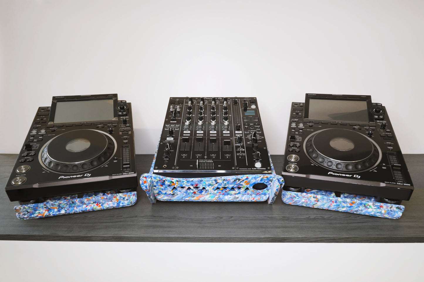 Bundle: DJ Mixer Stand (Medium) + 2 CDJ Stands